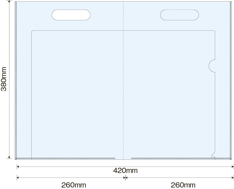 バッグ型クリアファイル