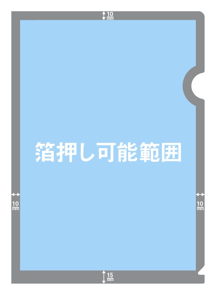 箔押し範囲